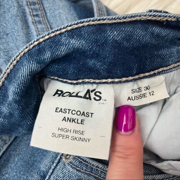 Rolla’s Eastcoast Ankle High-Waisted Skinny Jeans - Picture 3 of 8